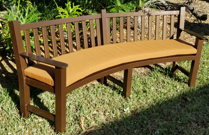 Curved Aluminum Bench