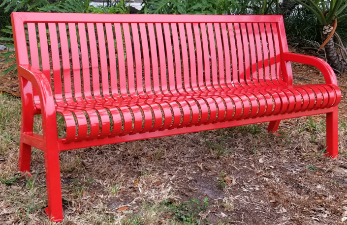 All Aluminum Bench With Slats
